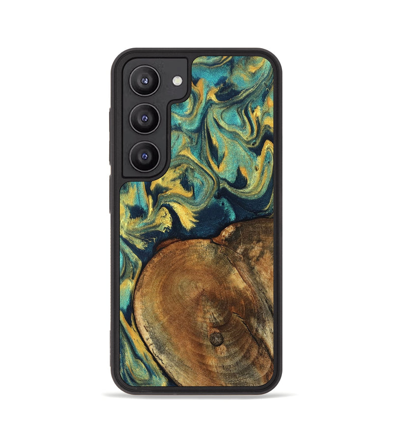 Galaxy S23 Wood Phone Case - Odie (Teal & Gold, 829995)