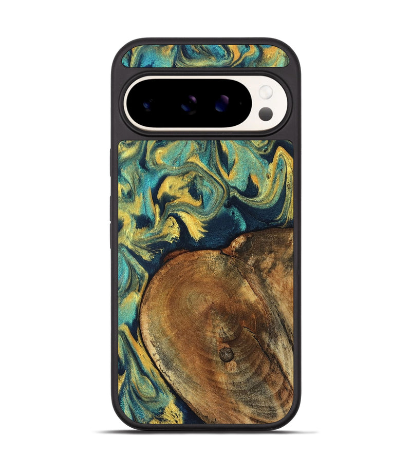Pixel 9 Wood Phone Case - Odie (Teal & Gold, 829995)