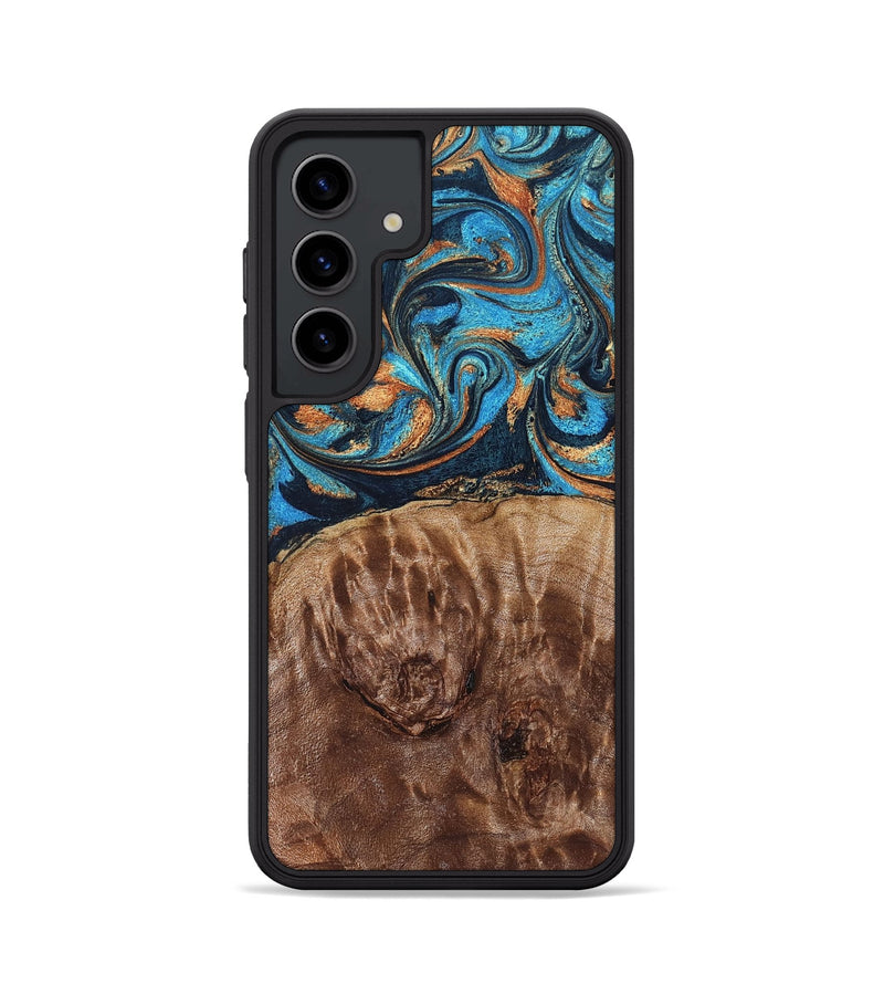 Galaxy S24 Wood Phone Case - Nautica (Teal & Gold, 829996)