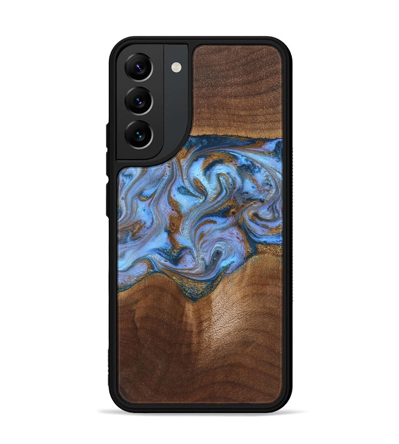 Galaxy S22 Plus Wood Phone Case - Ford (Teal & Gold, 830001)