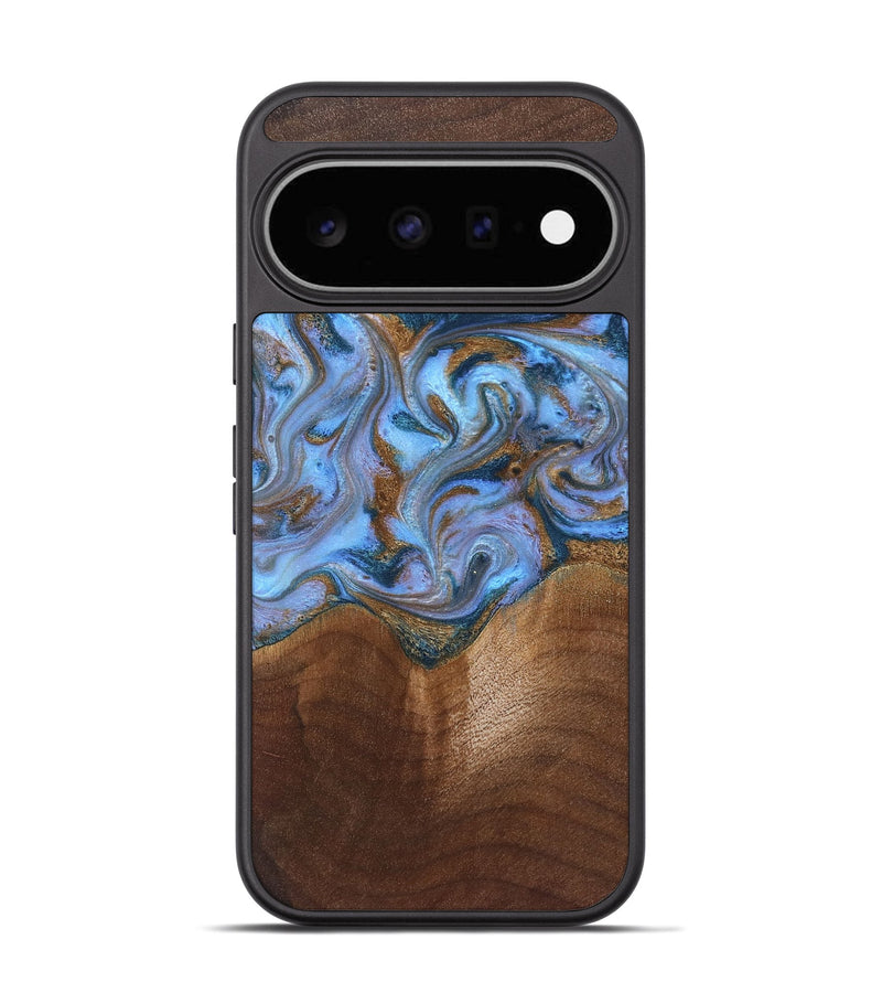 Pixel 11 Wood Phone Case - Ford (Teal & Gold, 830001)