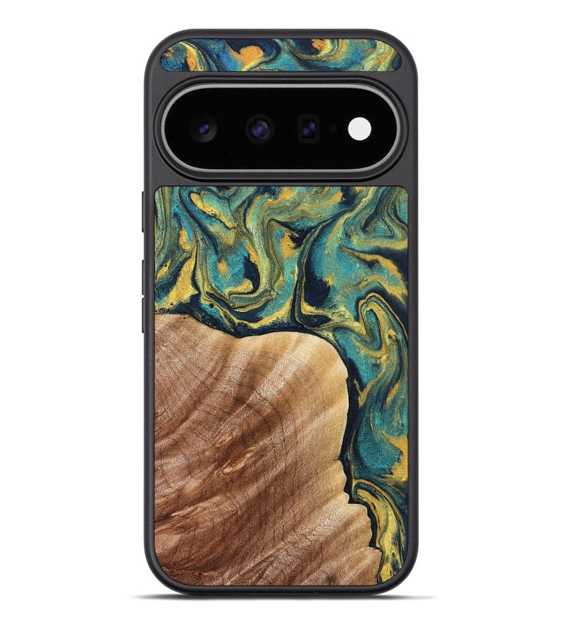 Pixel 11 Pro XL Wood Phone Case - Julius (Teal & Gold, 830006)