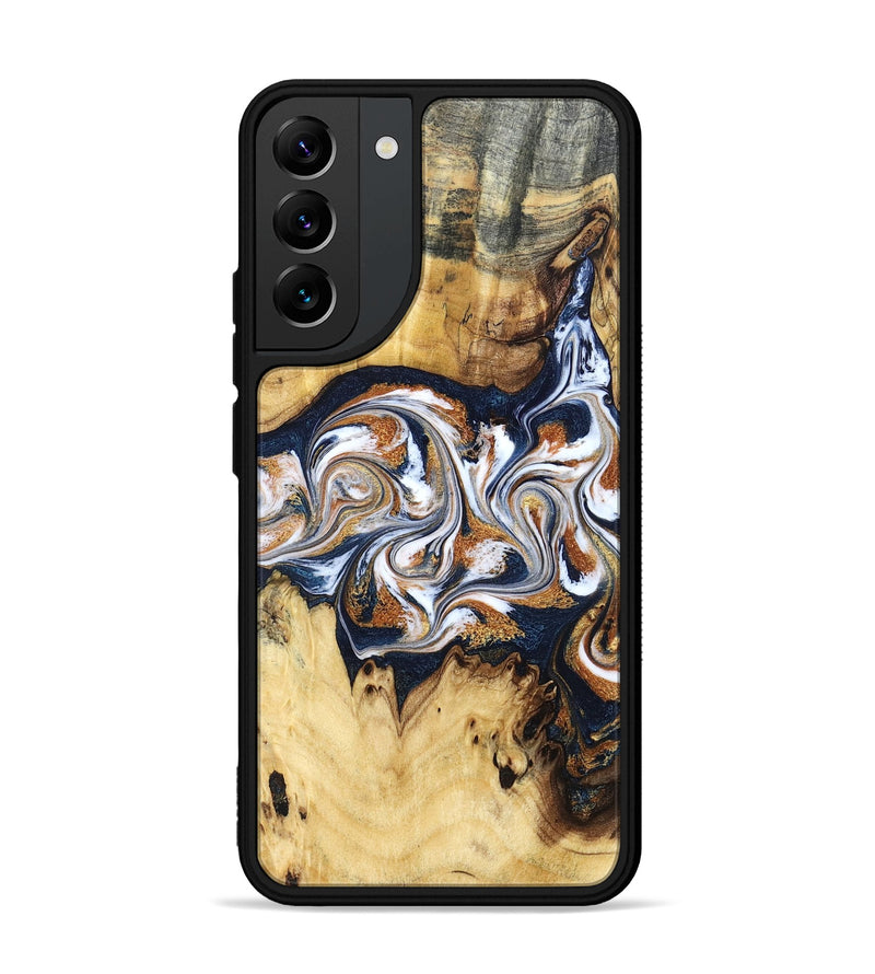 Galaxy S22 Plus Wood Phone Case - Savanna (Teal & Gold, 830008)