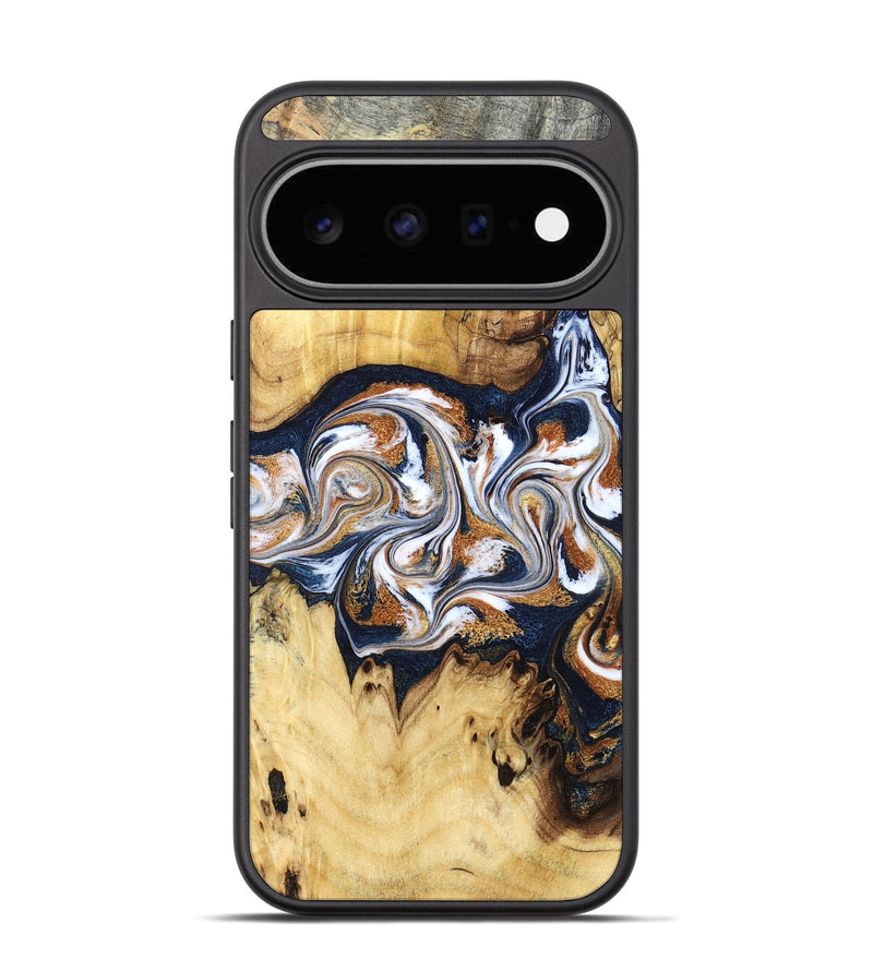 Pixel 11 Wood Phone Case - Savanna (Teal & Gold, 830008)