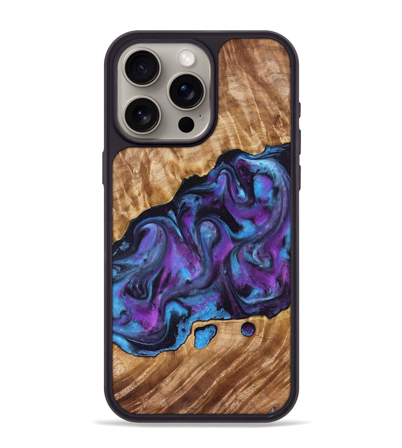 iPhone 15 Pro Max Wood Phone Case - Warren (Purple, 830013)