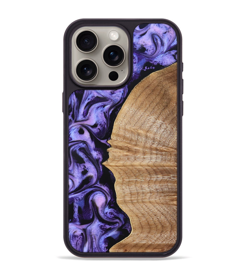 iPhone 15 Pro Max Wood Phone Case - Tillie (Purple, 830015)