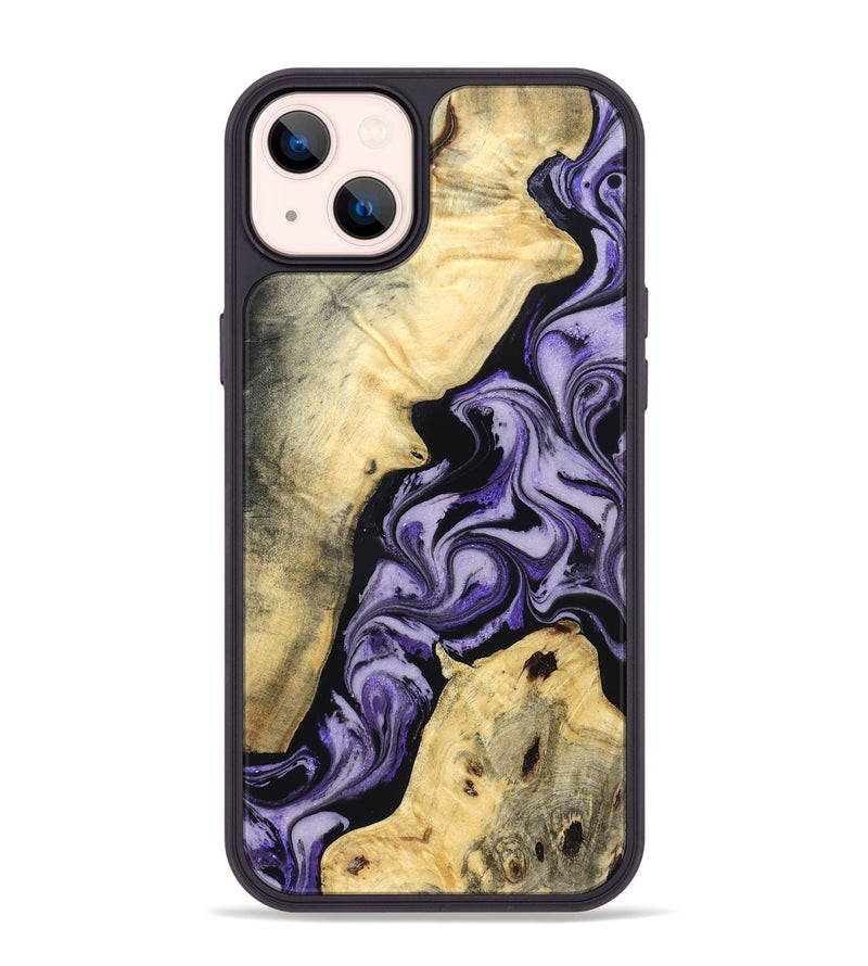 iPhone 14 Plus Wood Phone Case - Sharon (Purple, 830016)