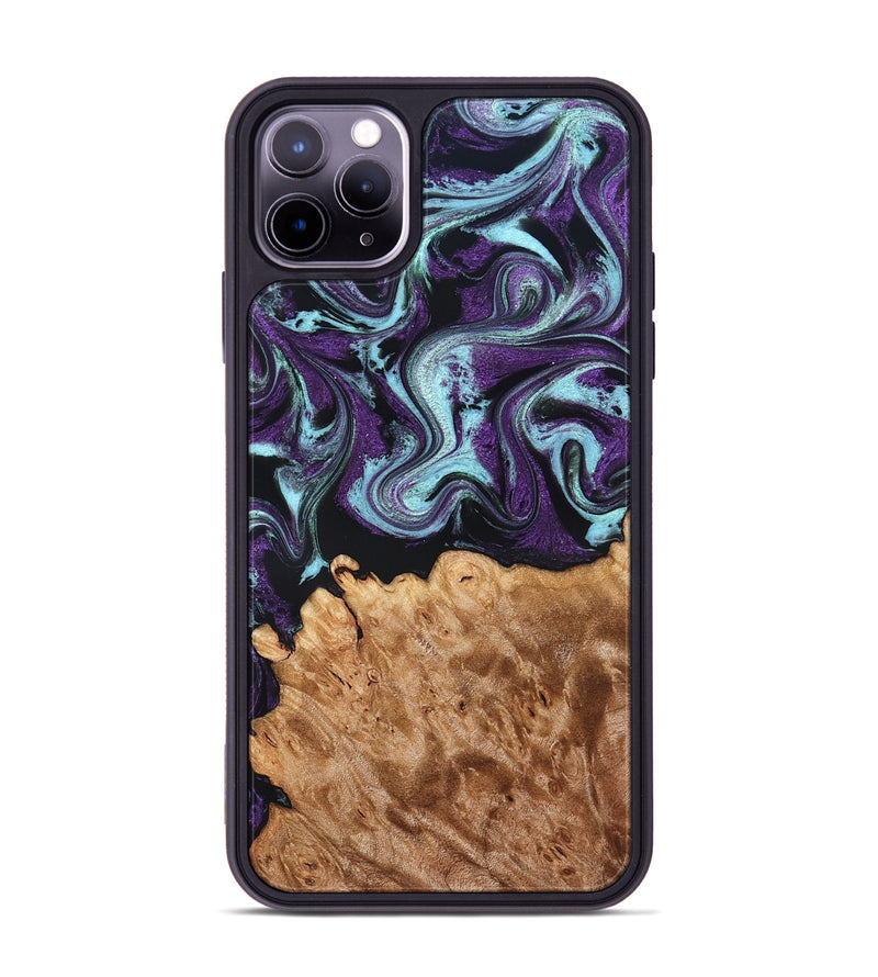 iPhone 11 Pro Max Wood Phone Case - Florida (Purple, 830018)