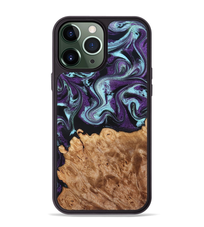 iPhone 13 Pro Max Wood Phone Case - Florida (Purple, 830018)