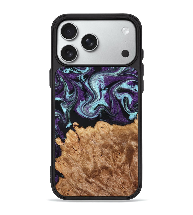 iPhone 18 Pro Max Wood Phone Case - Florida (Purple, 830018)