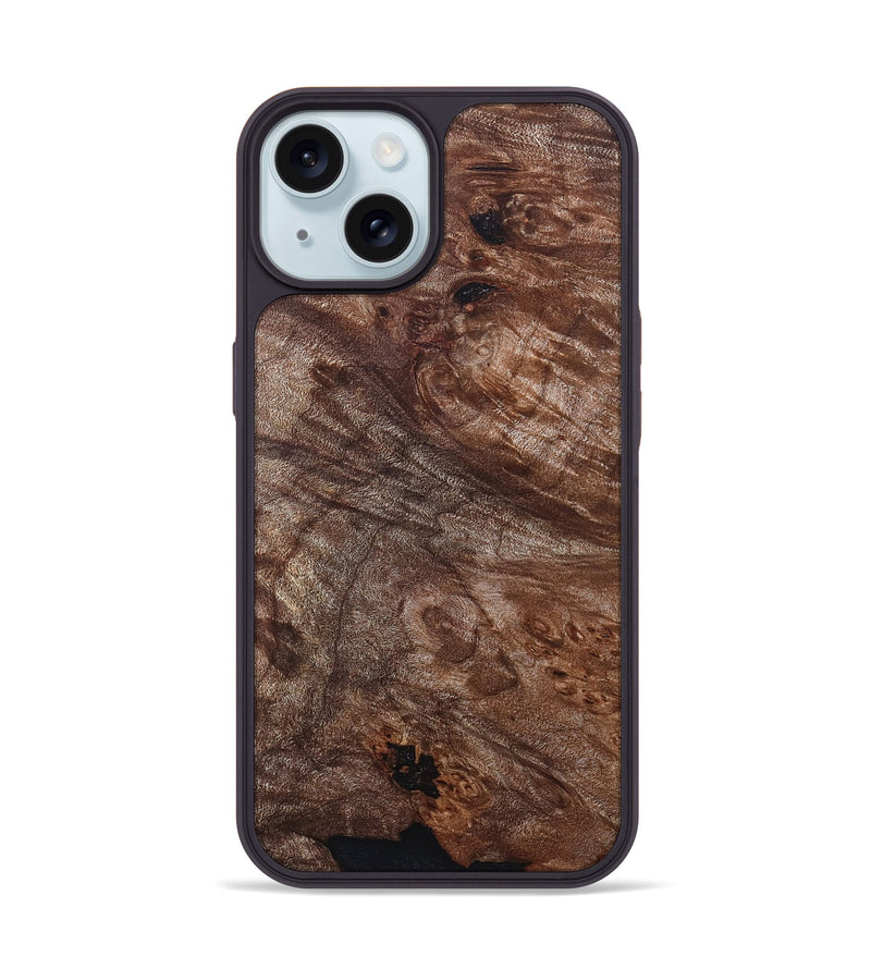 iPhone 15 Wood Phone Case - Atharv (Wood Burl, 830024)