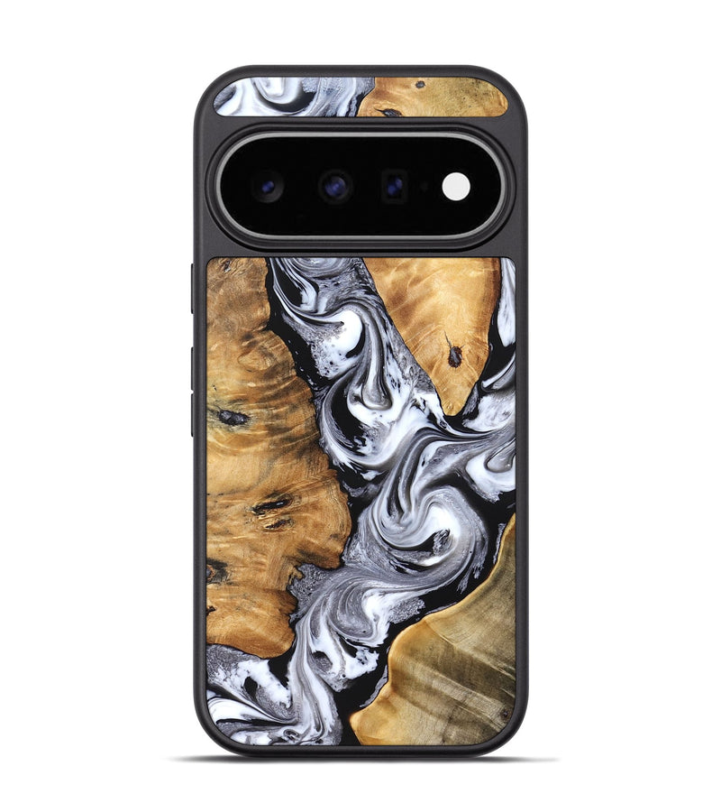 Pixel 11 Pro Wood Phone Case - Cloe (Black & White, 830041)