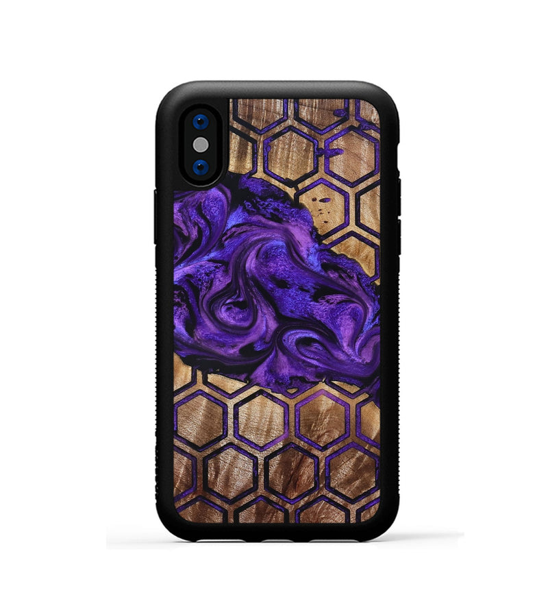 iPhone Xs Wood Phone Case - Juana (Pattern, 830107)