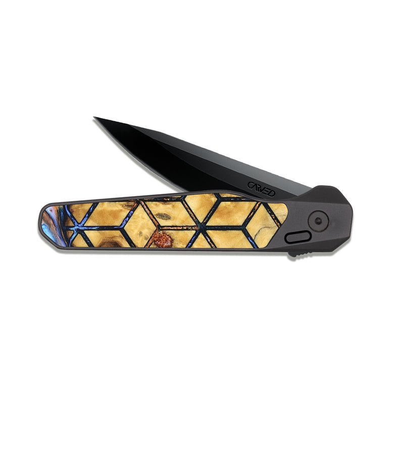EDC Dark Slate Wood Pocket Knife - Jaycee (Pattern, 830116)