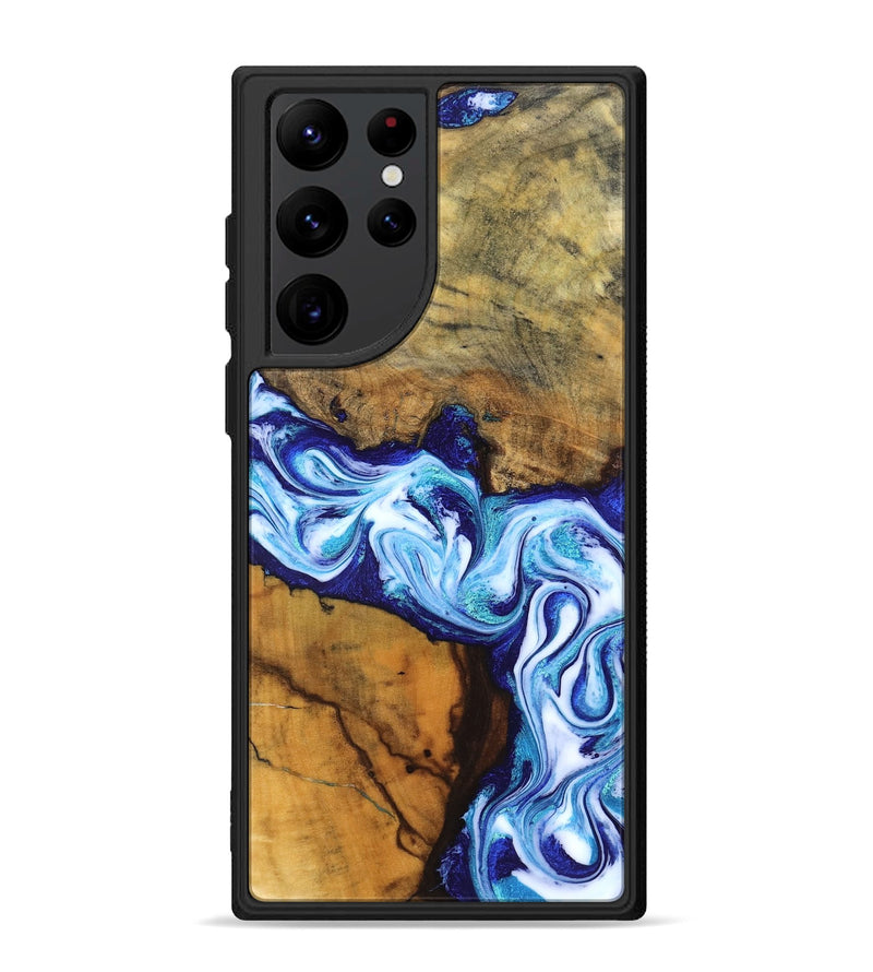 Galaxy S22 Ultra Wood Phone Case - Jayleen (Blue, 830121)