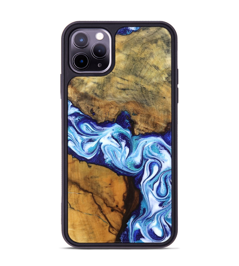 iPhone 11 Pro Max Wood Phone Case - Jayleen (Blue, 830121)
