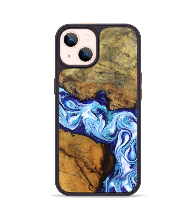 iPhone 14 Wood Phone Case - Jayleen (Blue, 830121)
