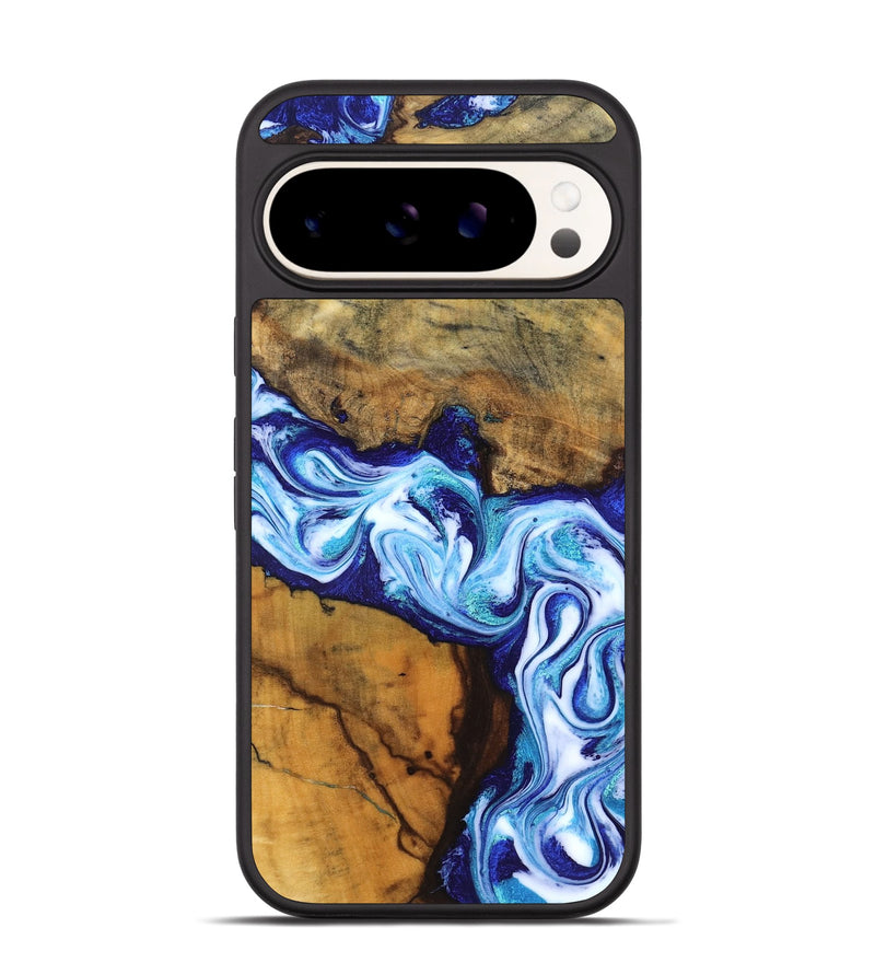 Pixel 9 Wood Phone Case - Jayleen (Blue, 830121)