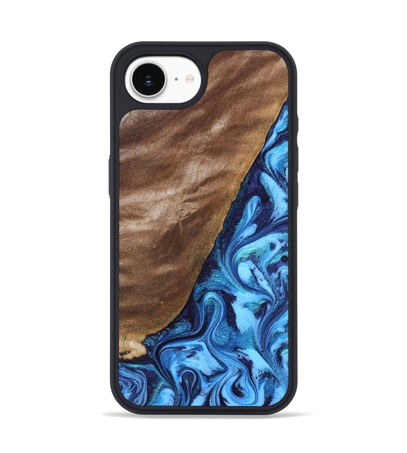 iPhone 17e Wood Phone Case - German (Blue, 830127)