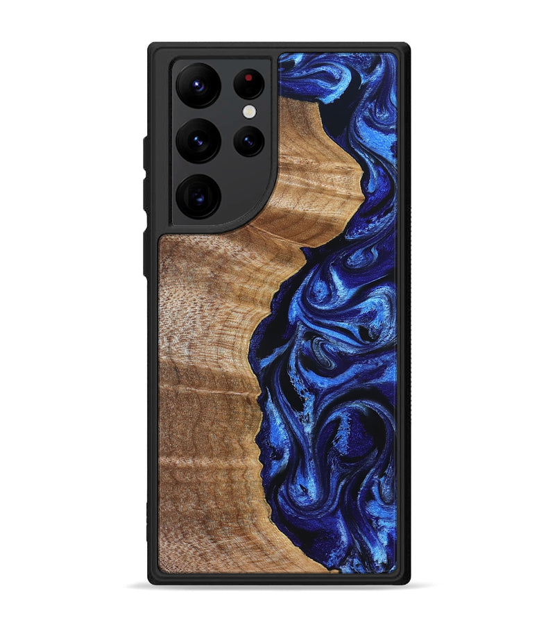Galaxy S22 Ultra Wood Phone Case - Susan (Blue, 830135)