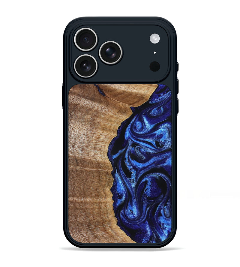iPhone 17 Pro Max Wood Phone Case - Susan (Blue, 830135)