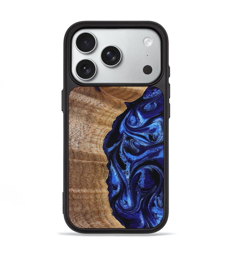 iPhone 18 Pro Wood Phone Case - Susan (Blue, 830135)