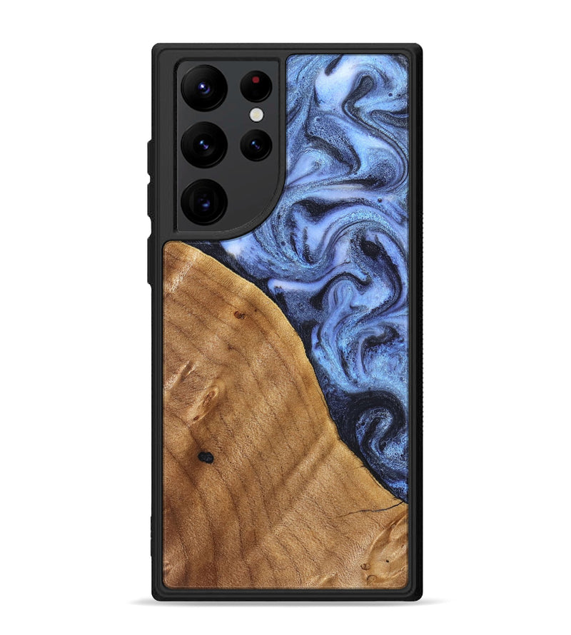 Galaxy S22 Ultra Wood Phone Case - Christy (Blue, 830169)