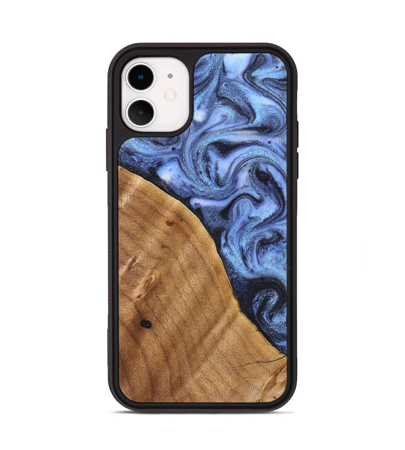 iPhone 11 Wood Phone Case - Christy (Blue, 830169)