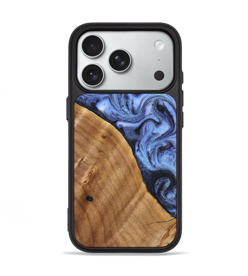 iPhone 18 Pro Wood Phone Case - Christy (Blue, 830169)