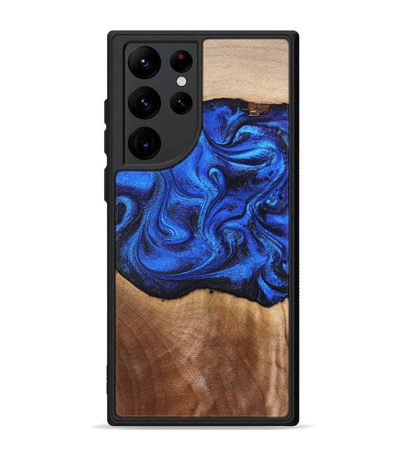 Galaxy S22 Ultra Wood Phone Case - Paislee (Blue, 830170)