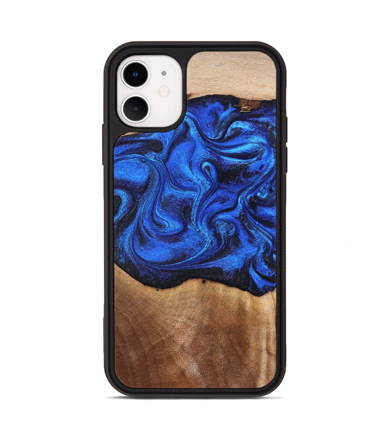 iPhone 11 Wood Phone Case - Paislee (Blue, 830170)