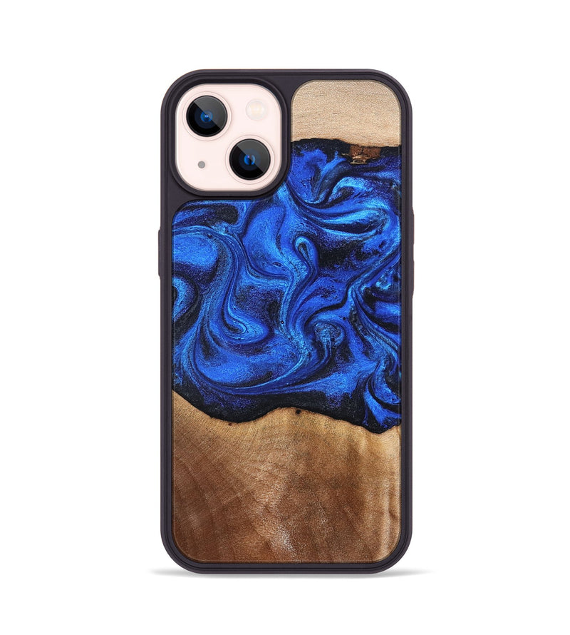 iPhone 14 Wood Phone Case - Paislee (Blue, 830170)