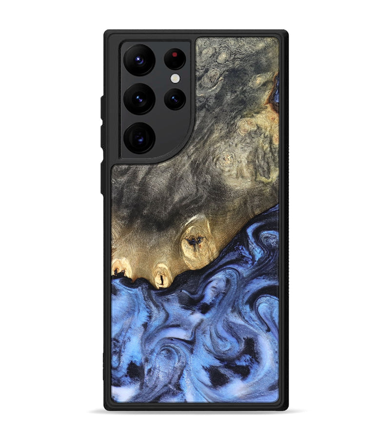 Galaxy S22 Ultra Wood Phone Case - Mame (Blue, 830172)
