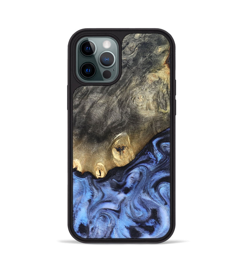 iPhone 12 Pro Wood Phone Case - Mame (Blue, 830172)
