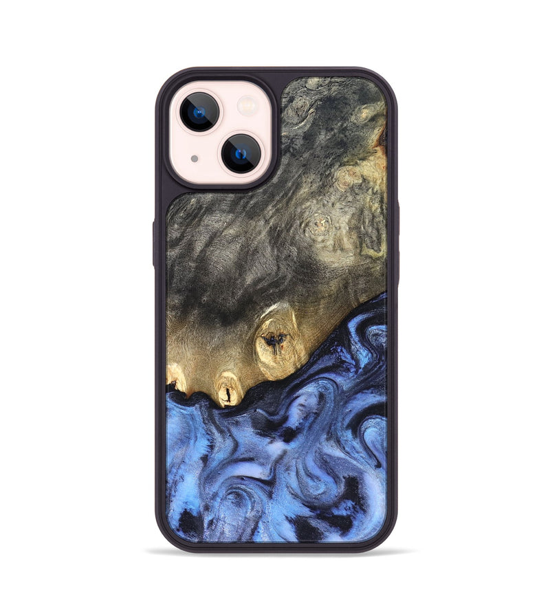 iPhone 14 Wood Phone Case - Mame (Blue, 830172)