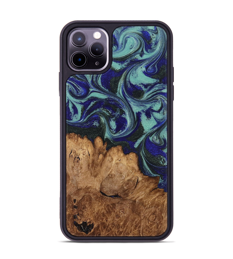 iPhone 11 Pro Max Wood Phone Case - Leander (Green, 830184)