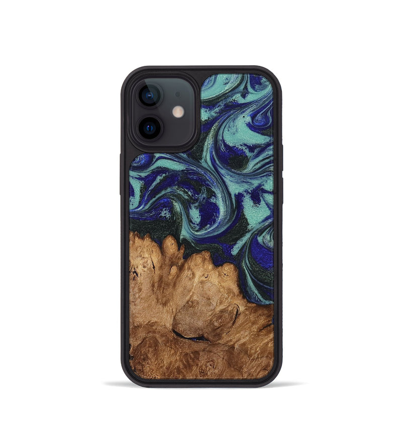 iPhone 12 mini Wood Phone Case - Leander (Green, 830184)