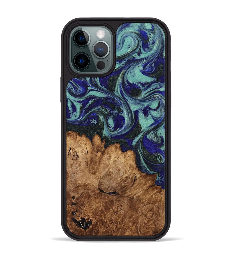 iPhone 12 Pro Max Wood Phone Case - Leander (Green, 830184)