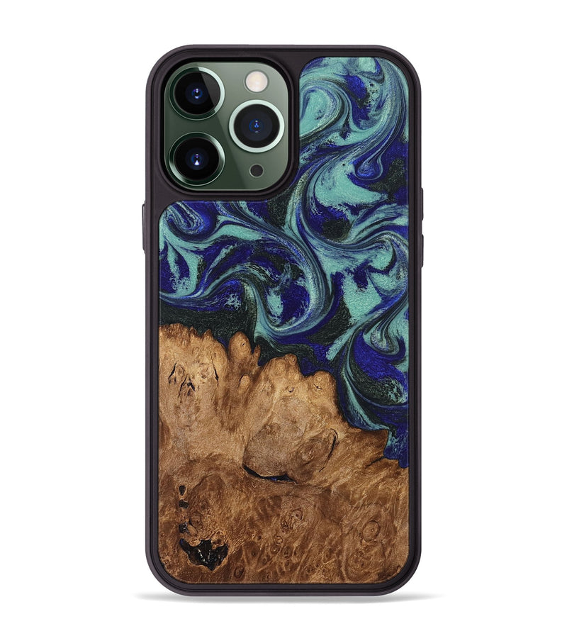 iPhone 13 Pro Max Wood Phone Case - Leander (Green, 830184)