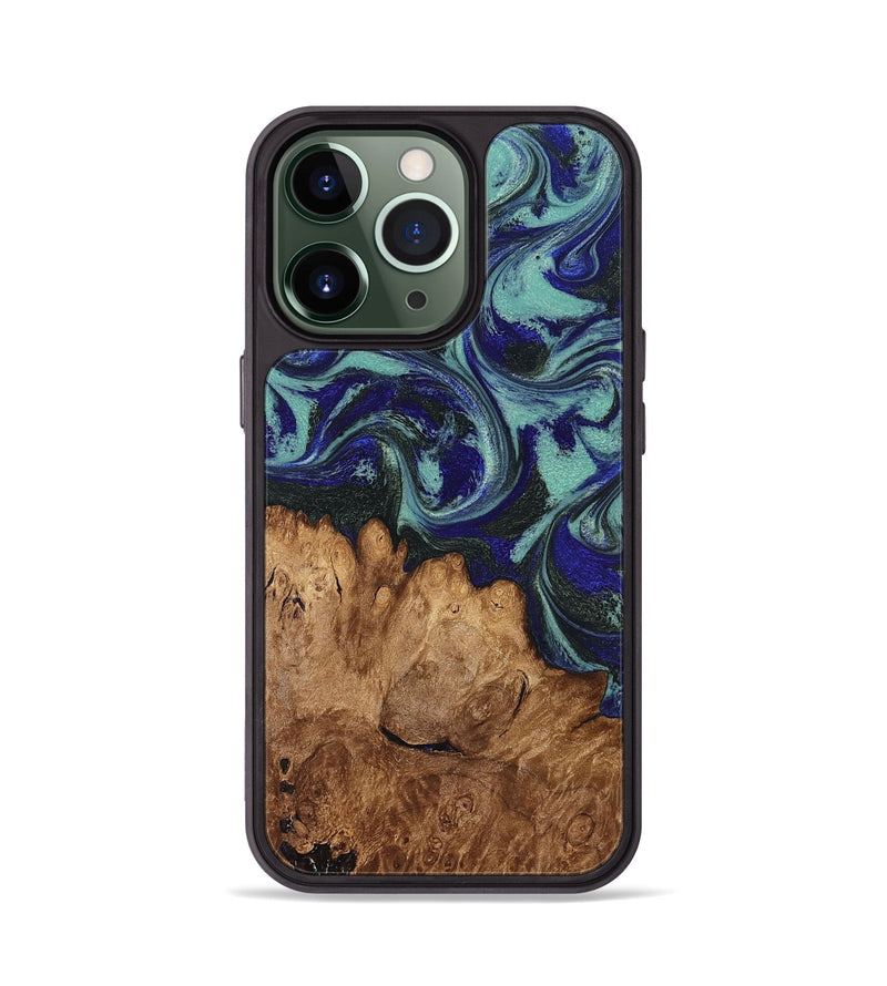 iPhone 13 Pro Wood Phone Case - Leander (Green, 830184)