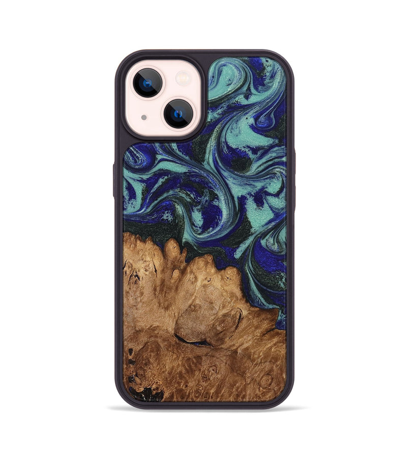 iPhone 14 Wood Phone Case - Leander (Green, 830184)