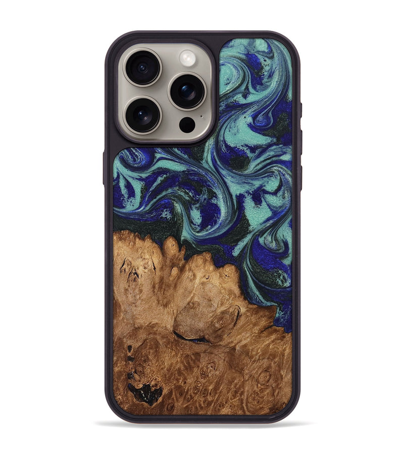 iPhone 15 Pro Max Wood Phone Case - Leander (Green, 830184)