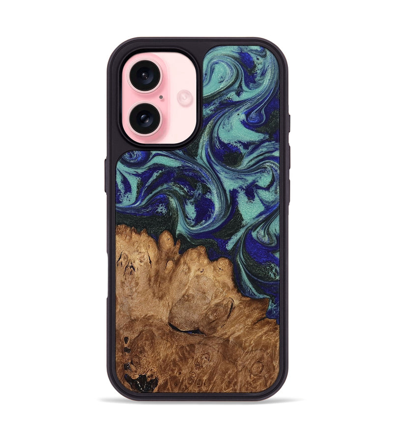 iPhone 16 Wood Phone Case - Leander (Green, 830184)