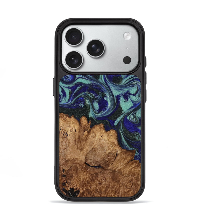 iPhone 18 Pro Wood Phone Case - Leander (Green, 830184)
