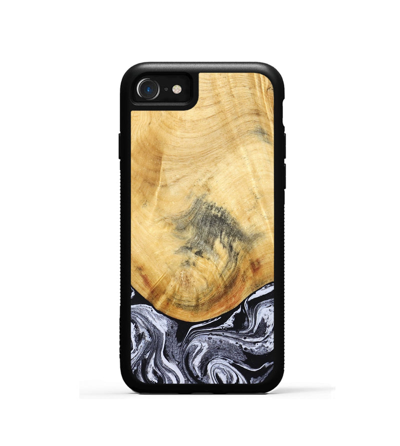 iPhone SE Wood Phone Case - Brandi (Black & White, 830208)