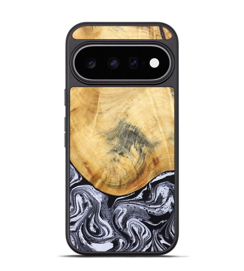 Pixel 11 Pro Wood Phone Case - Brandi (Black & White, 830208)