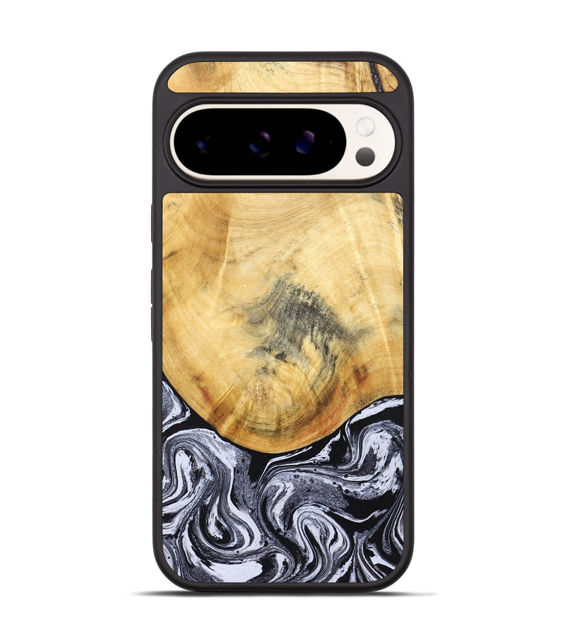 Pixel 9 Wood Phone Case - Brandi (Black & White, 830208)