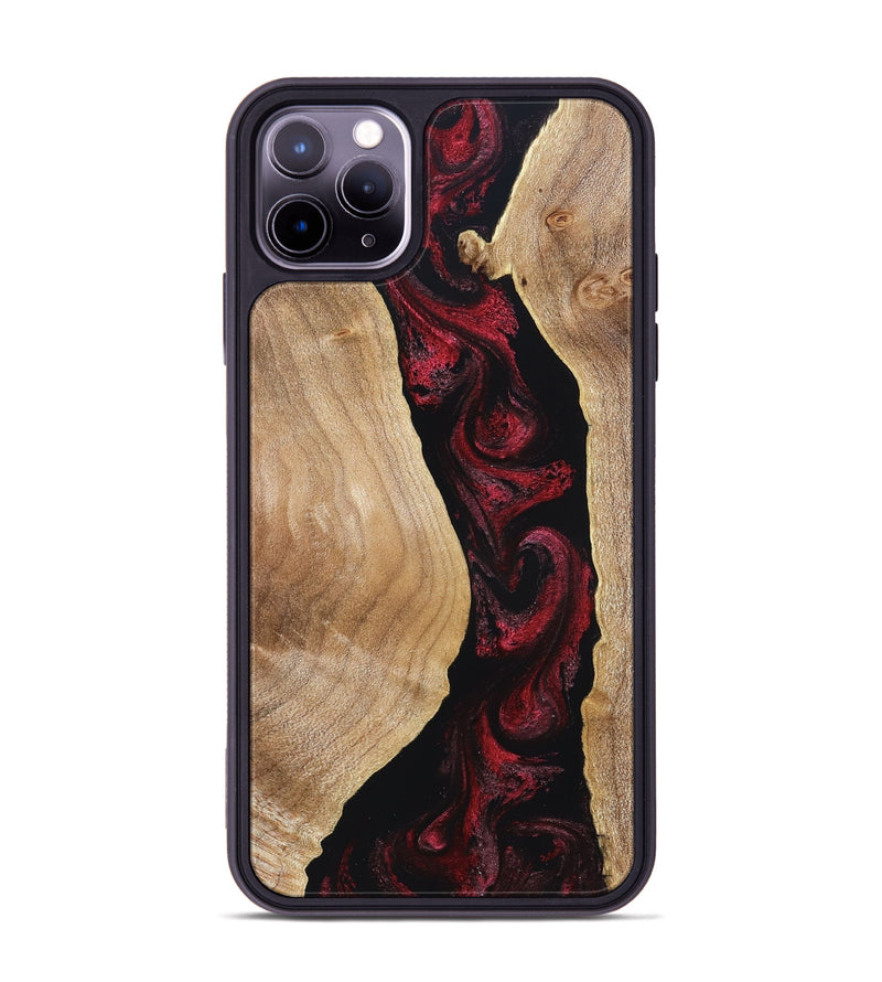 iPhone 11 Pro Max Wood Phone Case - Cordell (Red, 830217)