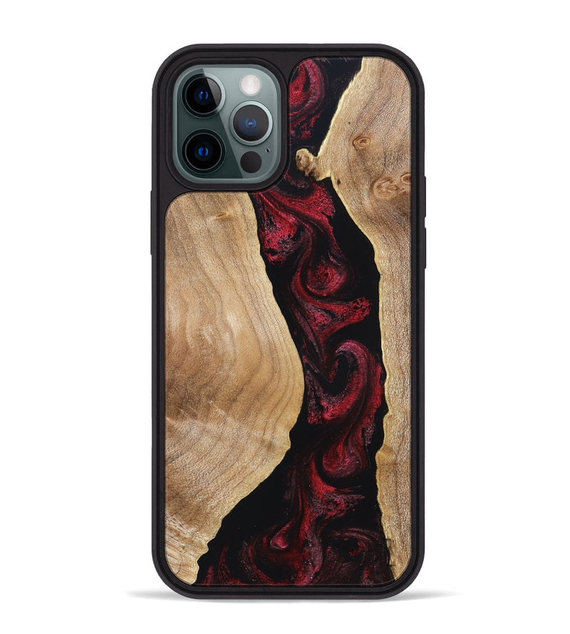 iPhone 12 Pro Max Wood Phone Case - Cordell (Red, 830217)