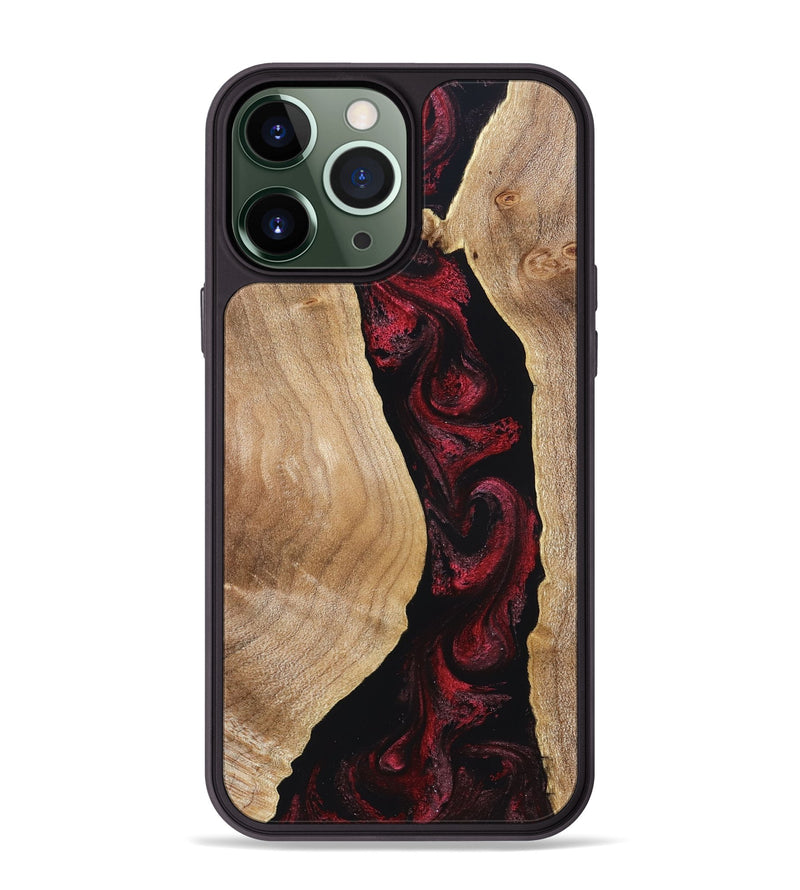 iPhone 13 Pro Max Wood Phone Case - Cordell (Red, 830217)